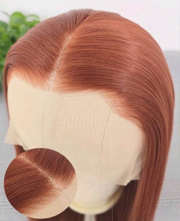 Dark Orange Lace Front Wig.